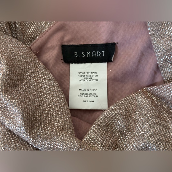 B Smart Rose Gold Fit Flare Mini Dress - Picture 5 of 6